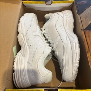 Fila Memory Workshift SR Womens Slip Resistant White Size 8.5 Shoes 1SG30002
